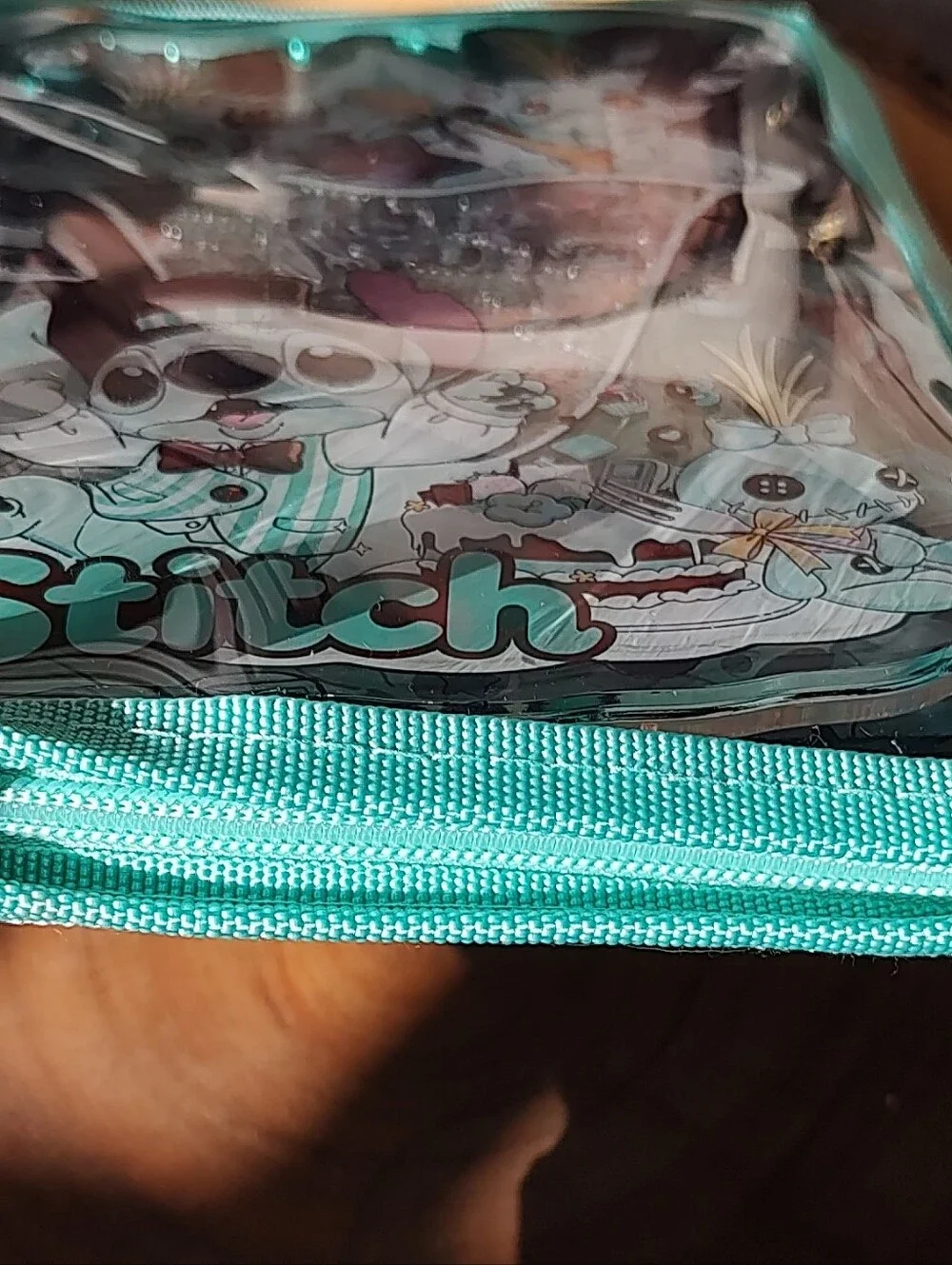 Stitch A5 Acrylic Shaker Notebook with Teal And Chocolate Accents